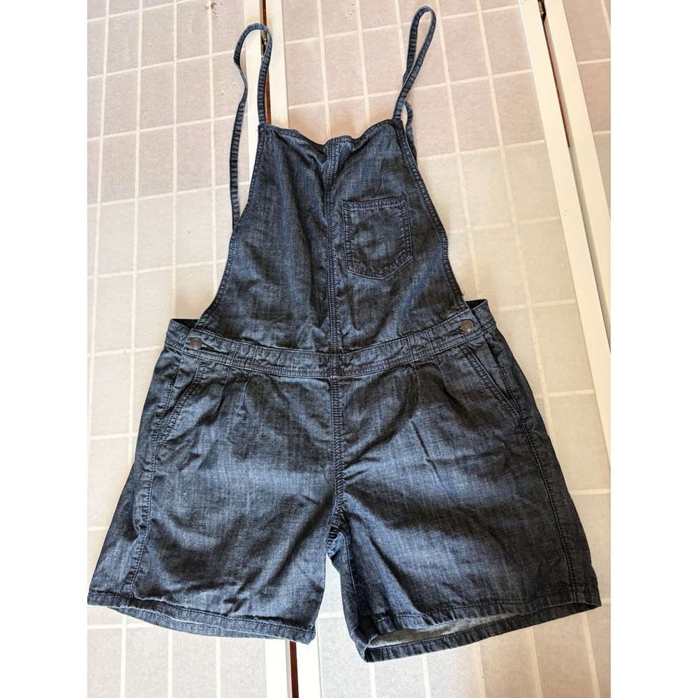 Wrangler Denim Overall Shortalls Dark Wash Womens 9 Y2K Coastal Cowgirl Utility